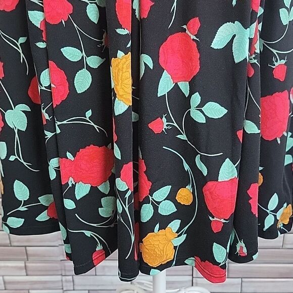 LulaRoe floral print a-line midi skirt Women's Size XS - Picture 3 of 10